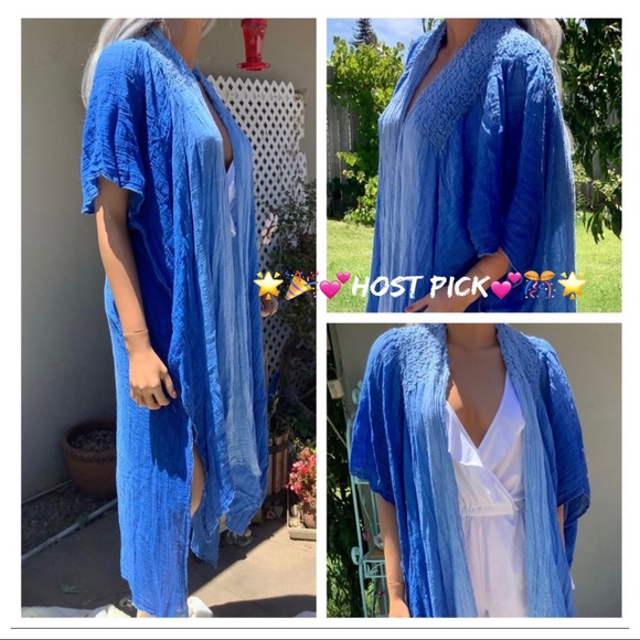 S/M πHP NWT Free People BoHo Chic Ombre Kimono Duster - Picture 3 of 16